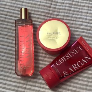 Bath and body works chestnut and argan set